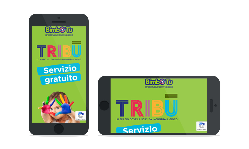 Sito web Tribù Bimbo Tu - visualizzazione mobile