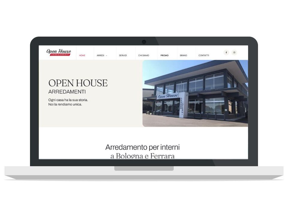 restyling sito web Openhouse arredamenti